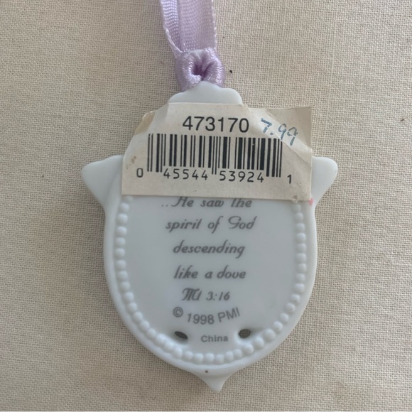 Enesco Precious Moments Porcelan Oraments with Ribbons Set of 5 - Picture 8 of 11